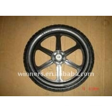 16" semi pneumatic plastic wheel 16 inch bike tailer wheel